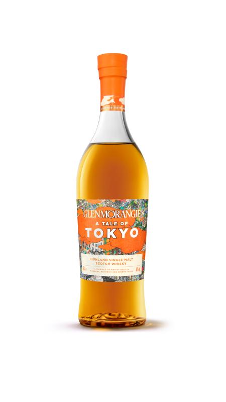 Szkocka whisky Glenmorangie A Tale of Tokyo wydana w 2023 roku finiszowana w beczce z japońskiego dębu Mizunara