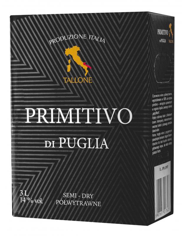 WINO VIONELLI PRIMITIVO DI PUGLIA 3L CZ/PW WŁOCHY