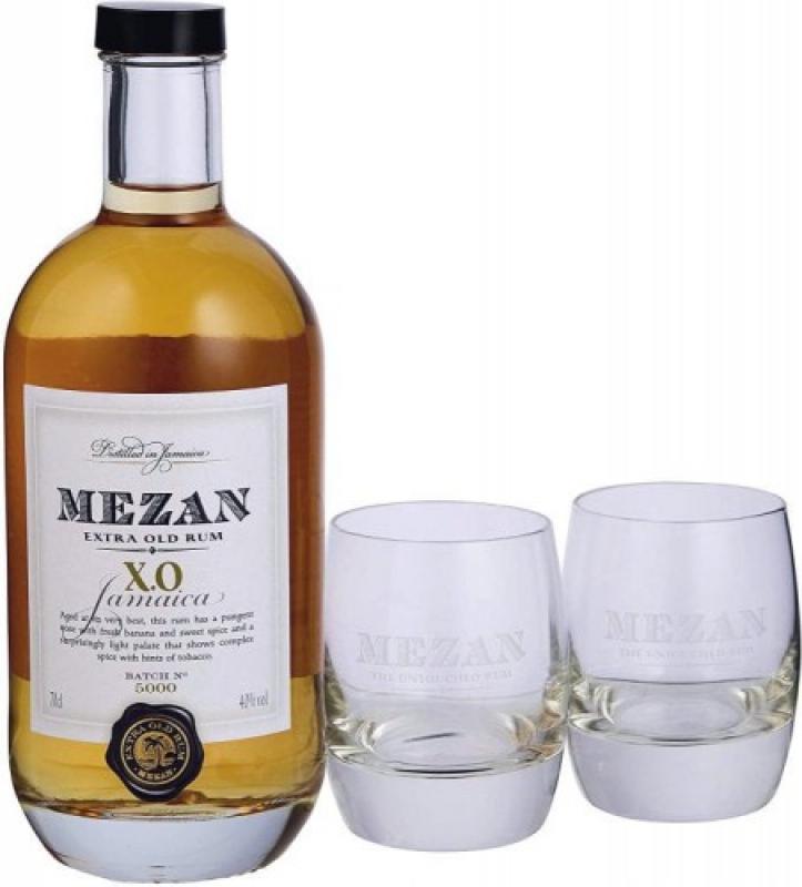 RUM MEZAN XO BARRIQUE 40% 0,7L+2 SZKLANKI JAMAICA