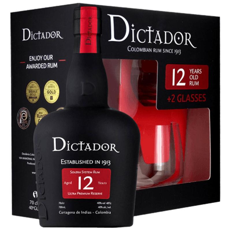 rum-dictador-12yo-0-7l-40proc-2-szklanki