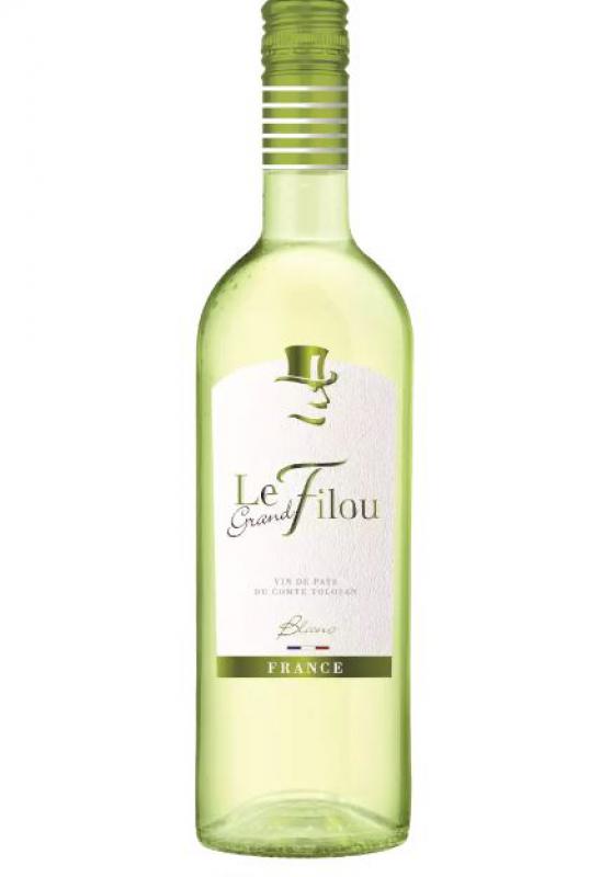 Wino Le Grand Filou Blanc białe, wytrawne 0,75l