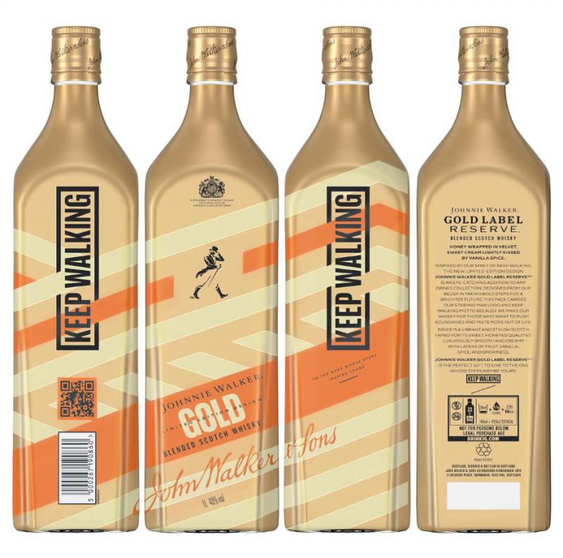 Whisky Johnnie Walker Gold Label Icon Keep Walking 0,7l 40%