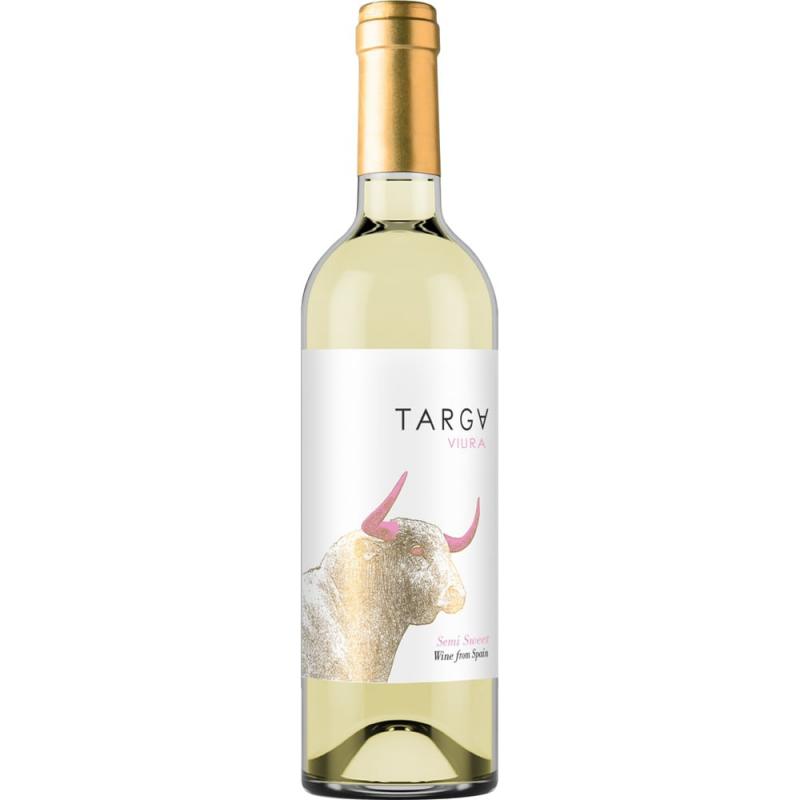 Wino Targa Viura białe, półwytrawne 0,75l Hiszpania 13% 