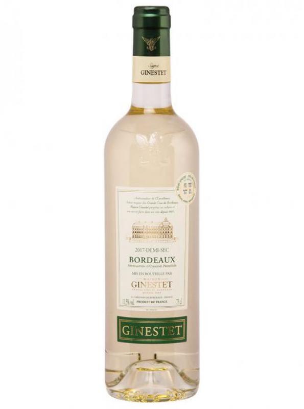 Wino Bordeaux Ginestet białe, półwytrawne 0,75l