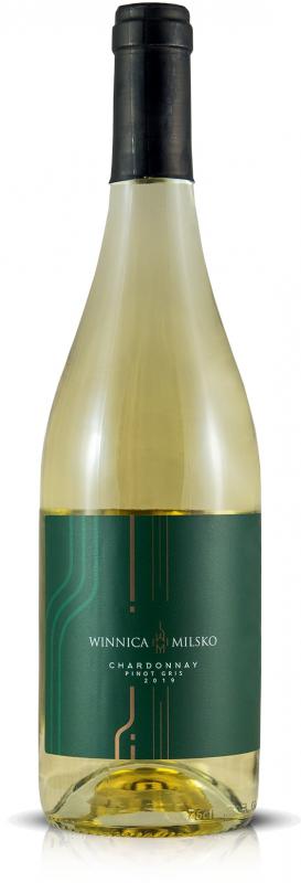Wino Winnica Milsko Chardonnay Pinot Gris białe, wytrawne 0,75l