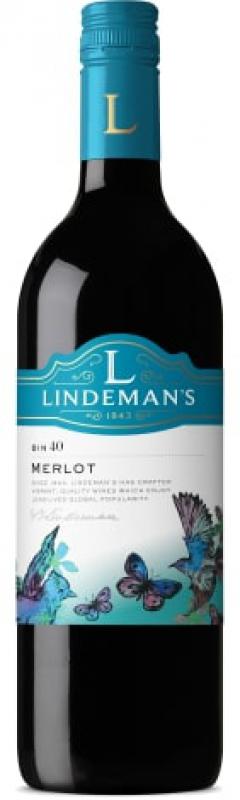 Wino Lindemans Bin 40 Merlot czerwone, wytrawne 0,75l