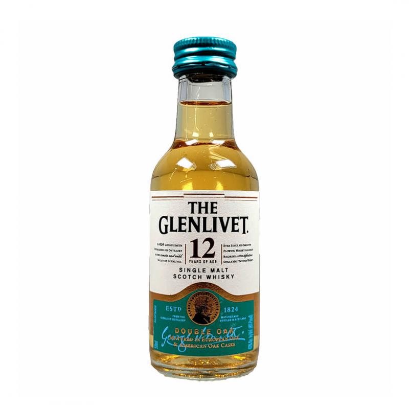 Whisky Glenlivet 12 Years Old miniaturka 50ml | whisky miniaturka 0,05l