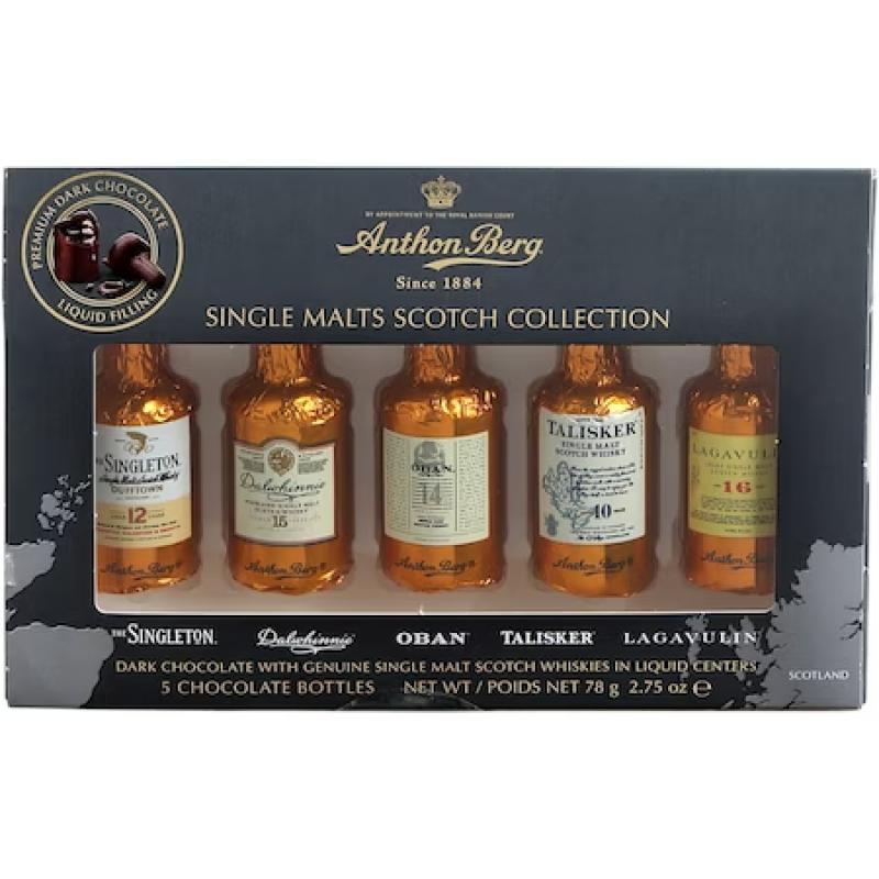 Słodycze Czekoladki z Alkoholem Anthon Berg Single Malts 5szt. 78g - czekoladki ze szkockimi whisky single malt