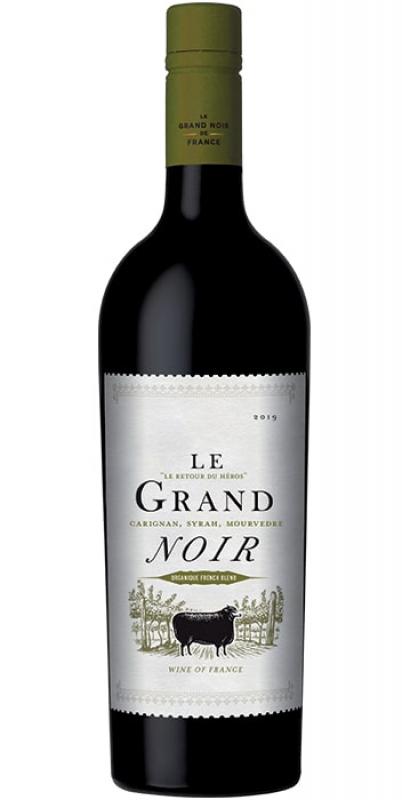 Wino Le Grand Noir Organic IGP D\'OC - wino organiczne francuskie czerwone, wytrawne