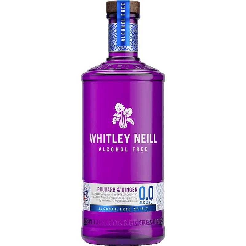 Gin Whitley Neill Handcrafted Rhubarb & Ginger Alkohol Free 0,7l 0% - gin bezalkoholowy 