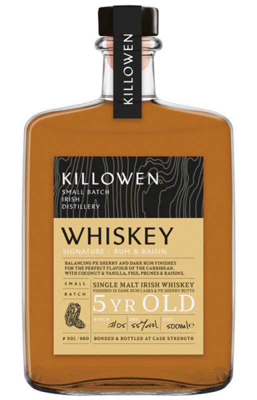 Whiskey Killowen Rum & Raisin 5 YO Single Malt - irish whiskey