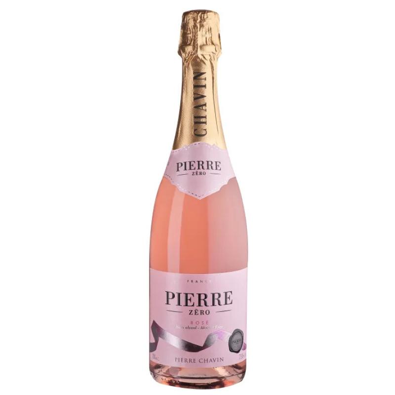 Wino musujące Pierre Rose Sparkling Zero Bezalkoholowe -  różowe, wytrawne