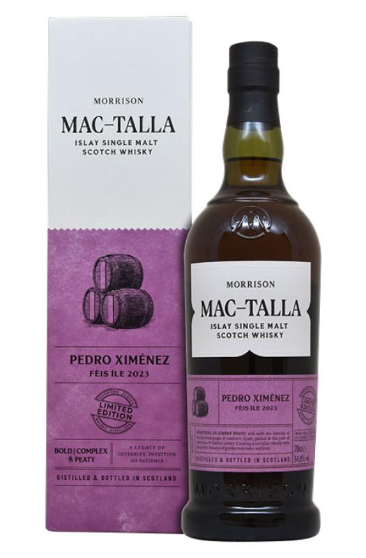 Limitowana szkocka Whisky single malt Mac-Talla Pedro Ximenez Feis Ile wydana w 2023 roku o mocy 54,6%
