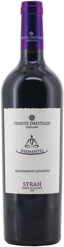 Wino sycylijskie Orestiadi Tenute Syrah Paxmentis z rocznika 2021 
