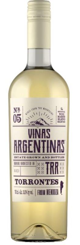 Wino Torrontes Vinas Argentinas białe, wytrawne 0,75l wino produkowane w Argentynie