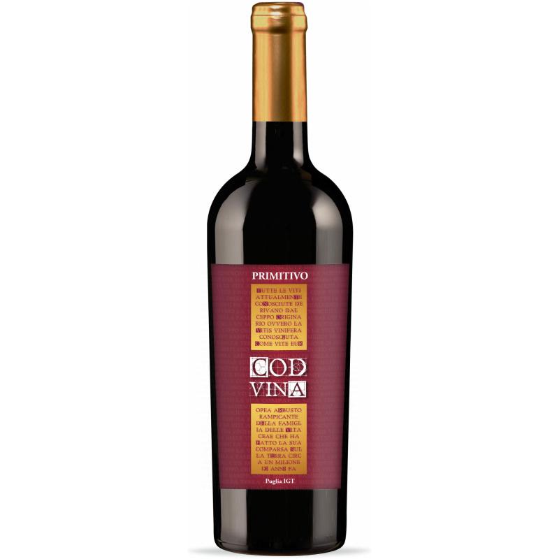 Wino Cod Vina Primitivo Puglia IGT czerwone, wytrawne 0,75l  WŁOSKIE