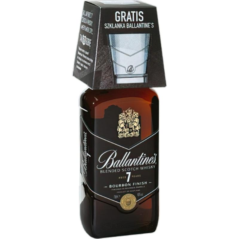 Whisky Ballantine\'s 7 YO 0,7l + szklanka