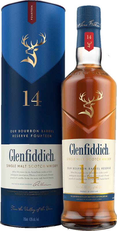 Glenfiddich 14 Years Old Bourbon Barrel Single Malt Scotch Whisky 700 ml 43%