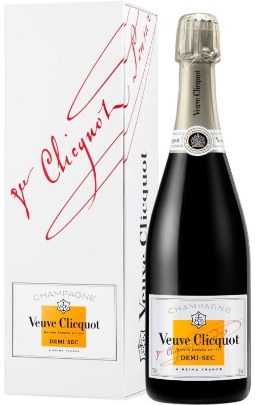 SZAMPAN VEUVE CLICQUOT DEMI-SEC 0,75L B/PW KARTON FRANCJA