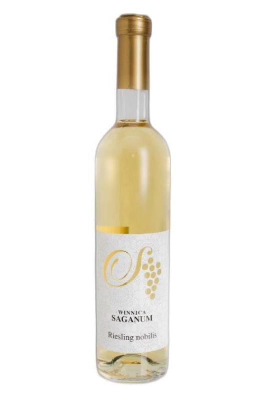 Wino Saganum Riesling Nobilis białe, półwytrawne 0,5l 11%