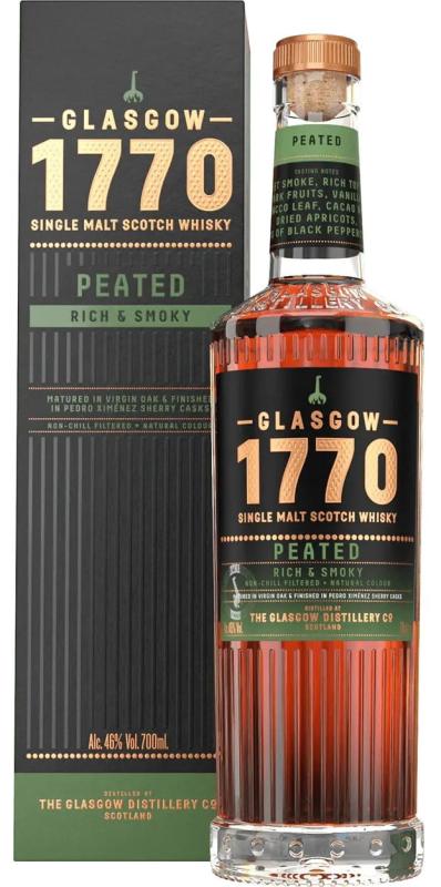 Whisky Glasgow 1770 Peated Rich & Smoky Single Malt 0,7l - najlepsza torfowa whisky z lowland