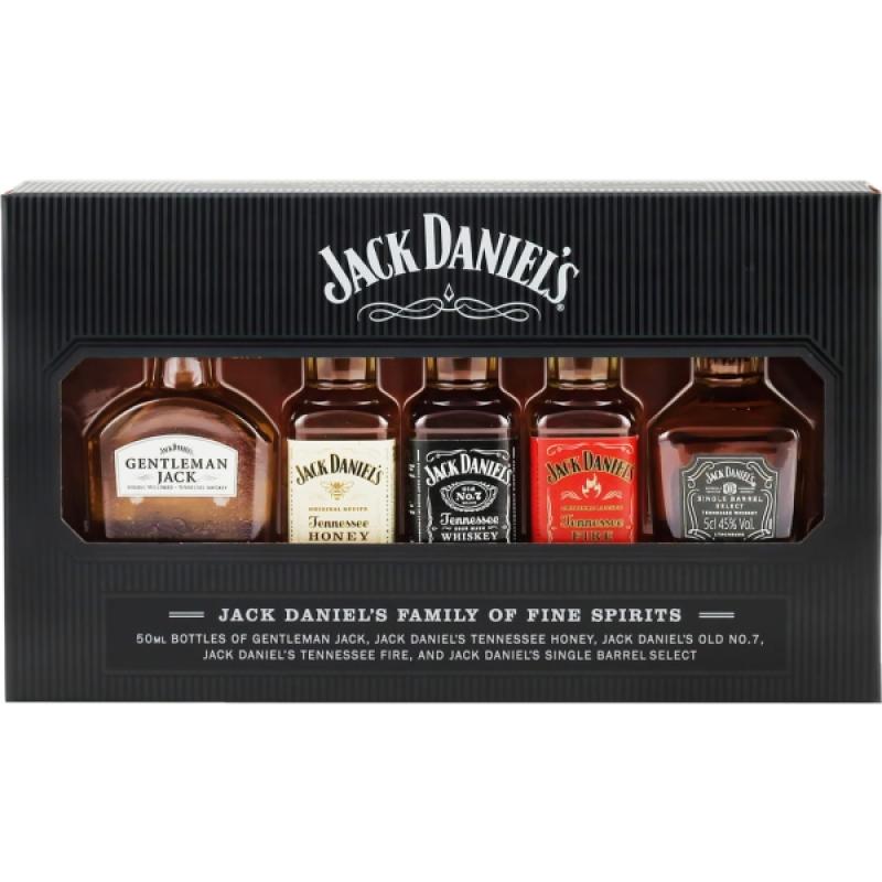 Whiskey Jack Daniel\'s Family of Fine Spirits 5 x 50ml miniaturka 