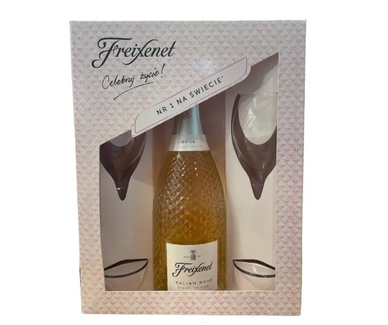 Wino Musujące Freixenet Italian Rose 0,75l R/W + kieliszki