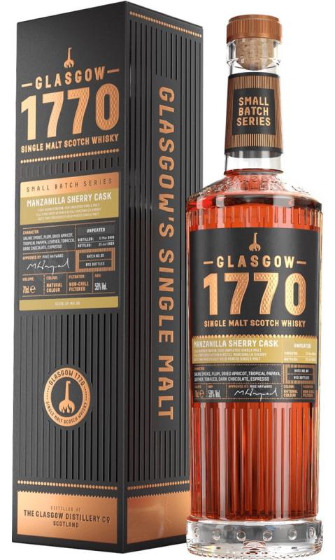 Whisky Glasgow 1770 Manzanilla Sherry Cask Single Malt 0,7l 59%