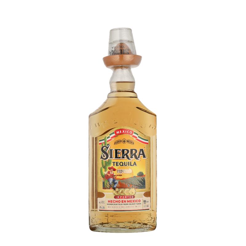 Tequila Sierra żółta online z kieliszkiem w niskiej cenie