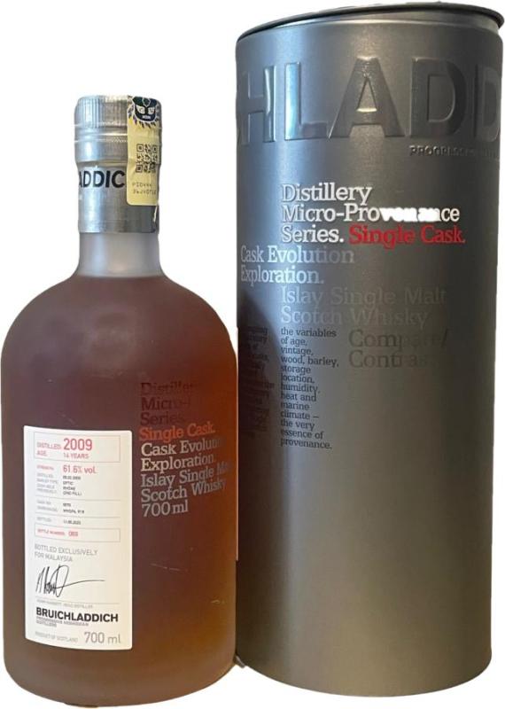 Whisky Bruichladdich micro-provenance series single cask 2009 14 yo 0,7l 63,3% online 