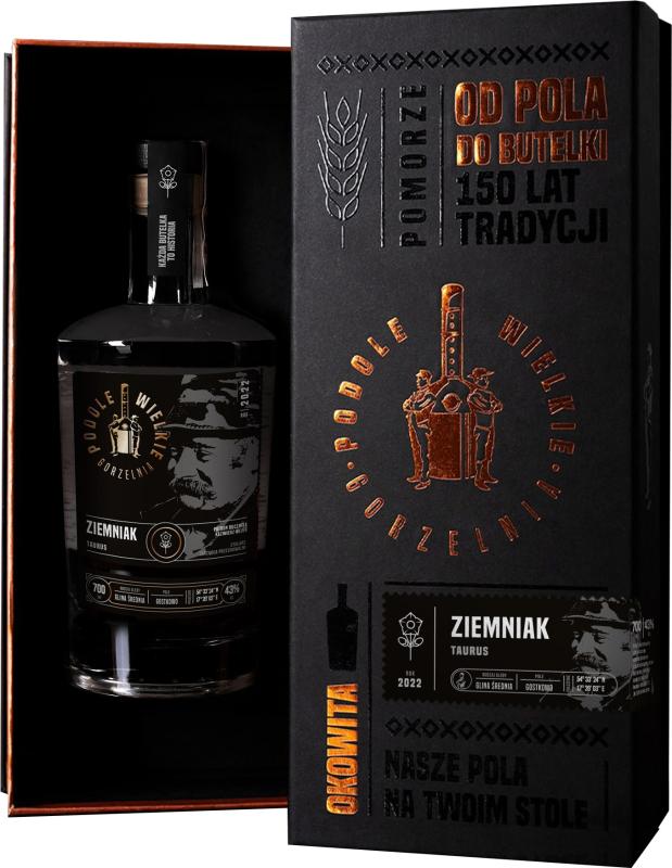 Wódka Okowita Ziemniak 2022 Taurus Podole Wielkie Premium karton 0,7l 43%