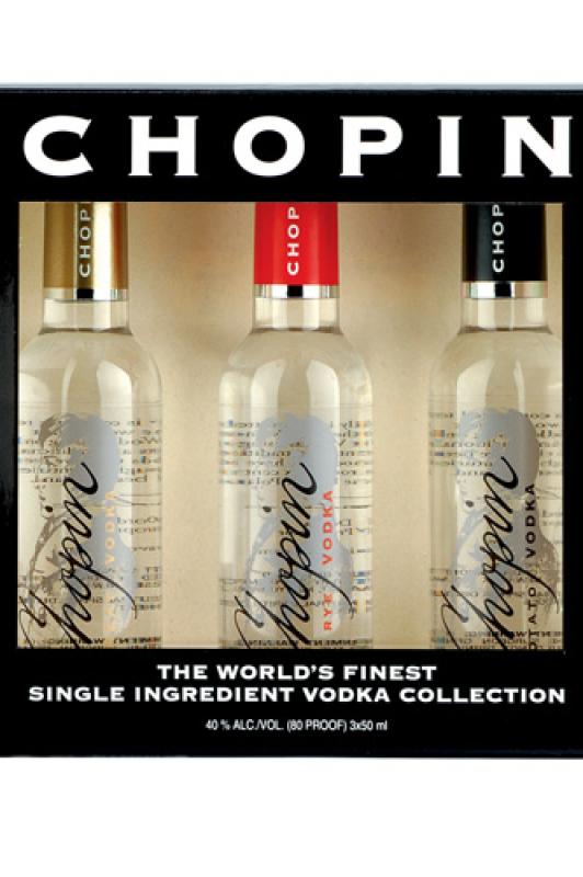 Wódka Chopin zestaw 3x50ml miniaturka 40%