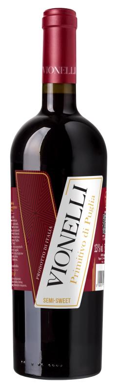 WINO VIONELLI PRIMITIVO DI PUGLIA 0,75L CZ/PS WŁOCHY