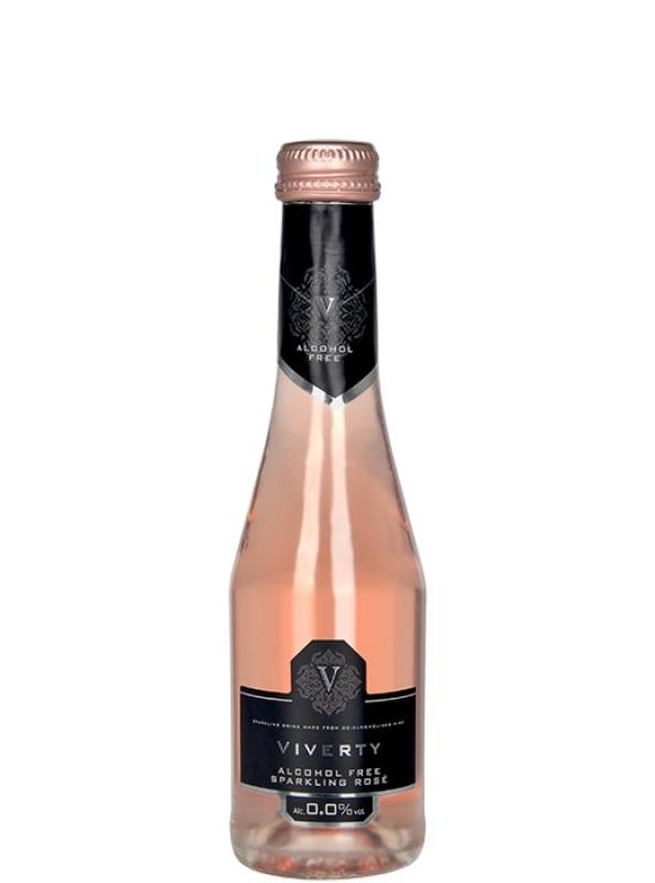 Wino musujące Viverty Rose Free bezalkoholowe 0,2l 0,0% różowe, półwytrawne