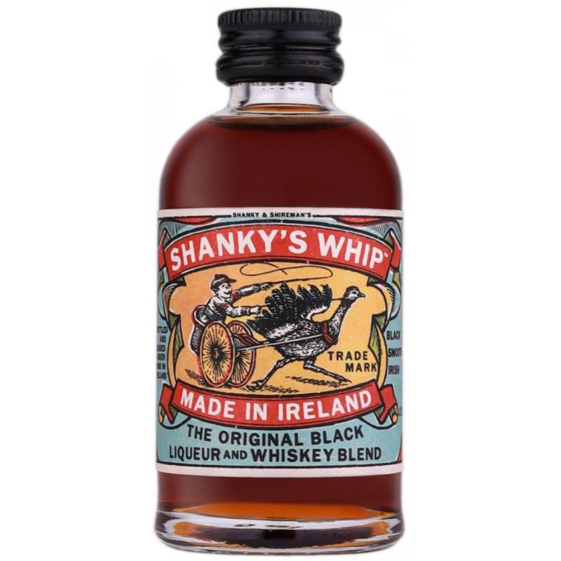 Shanky\'s Whip Black Liqueur and Whiskey Irish miniaturka 50ml 33%