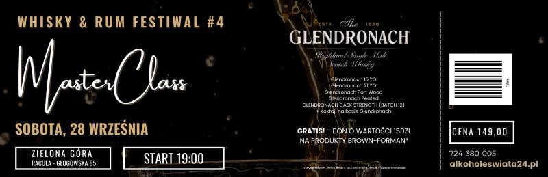 Bilet wstępu MasterClass The GlenDronach - Festiwal Whisky i Rum 2024