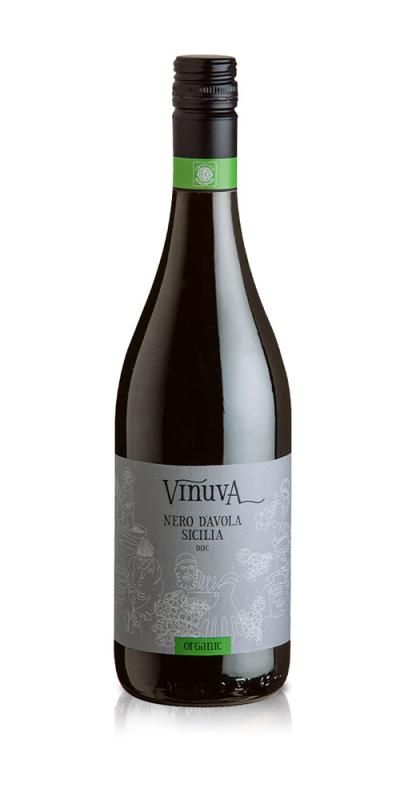 Wino Vinuva Nero D\'Avola Organic czerwone, wytrawne 0,75l