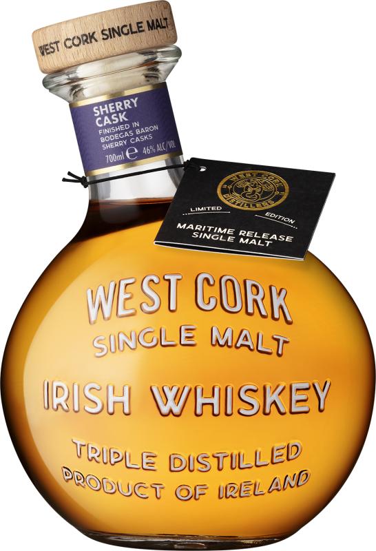 WHISKEY WEST CORK MARITIME RELEASE SHERRY CASK SINGLE MALT 0,7L 46% IRLANDIA