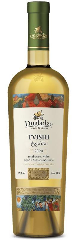 Wino Dugladze Tvishi białe, półsłodkie 0,75l 11% Gruzja