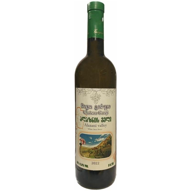 Wino Chateau Gareji Alazani Valley 11,5% 0,75L Białe Półsłodkie, Gruzja