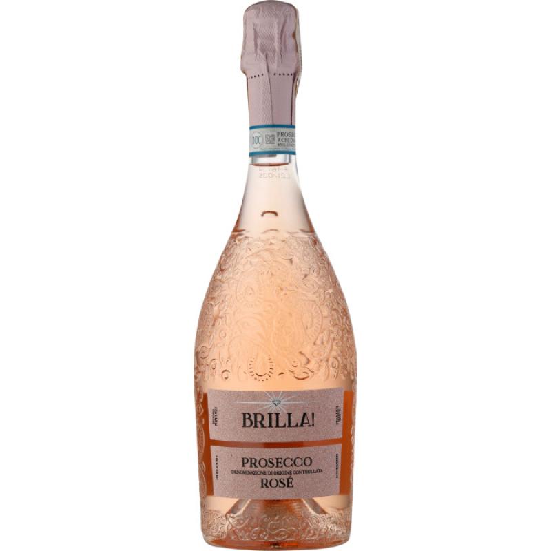 Wino Prosecco Brilla Rose Extra Dry 0,75L 11% różowe, wytrawne