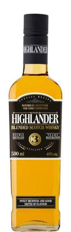 butelka szkockiej whisky highlander