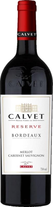 Wino Bordeaux Calvet Reserve Merlot Cabernet Sauvignon 14,5% 0,75L Cz/W 