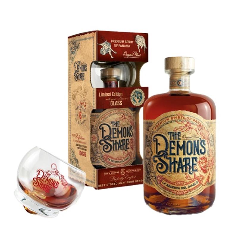 Rum The Demon\'s Share 6YO 0,7L 40% + Szklanka