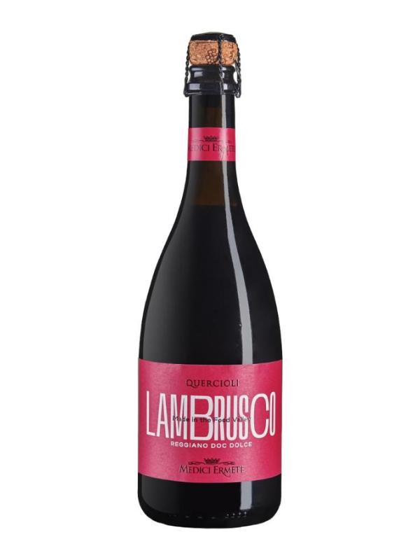 Wino musujące Lambrusco Quercioli Dolce Spumante DOC 8% CZ/S 0,75L (1)