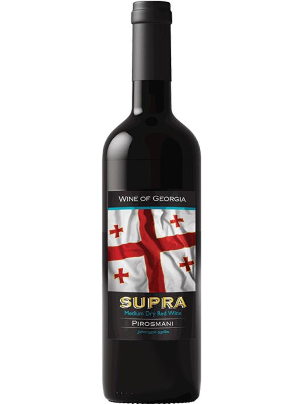 Wino Supra Pirosmani czerwone, półwytrawne 0,75l Gruzja (1)