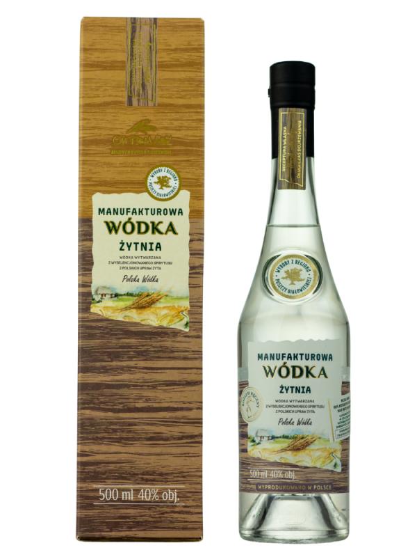 Wódka Manufakturowa Żytnia 0,5L 40% w Kartonie  (1)