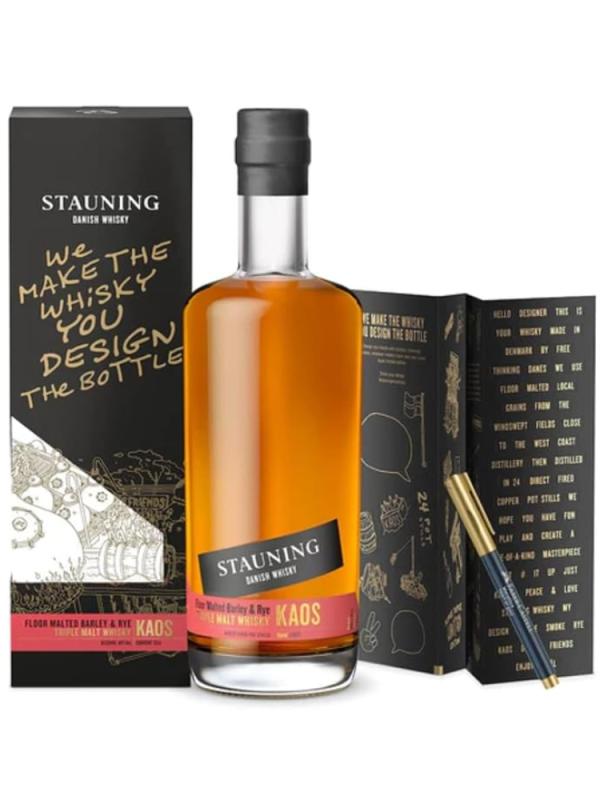 Whisky Stauning KAOS Triple Malt 46% 0,7L + Flamaster Dania  (1)