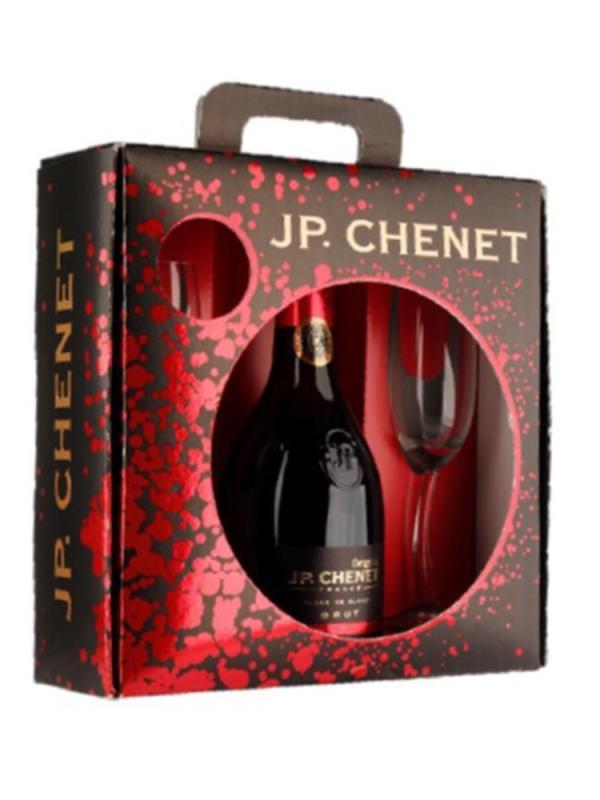 Wino Musujące J.P. Chenet Blanc de Blancs Demi Sec 0,75L + 2 Kieliszki (1)