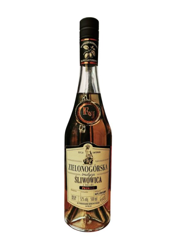 Wódka Zielonogórska Tradycja Śliwowica 52% 0,5L  (1)